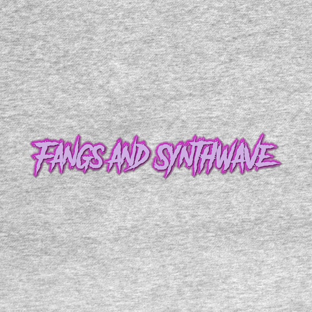 Fangs and Synthwave Long Violet Logo by Electrish